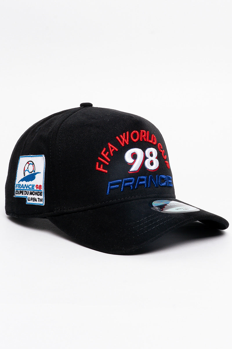アディダス　FIFA WORLD CUP フランス98 オールド キャップ　黒 Vtg. France 98 Coupe De Monde Deutschland Football World Cup