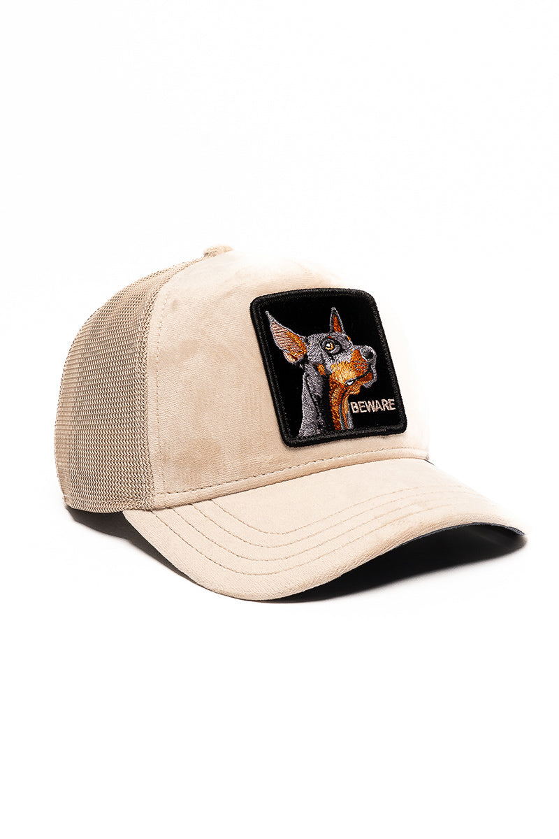 VELOUR DOBERMAN TRUCKER - BISCUIT - Womens