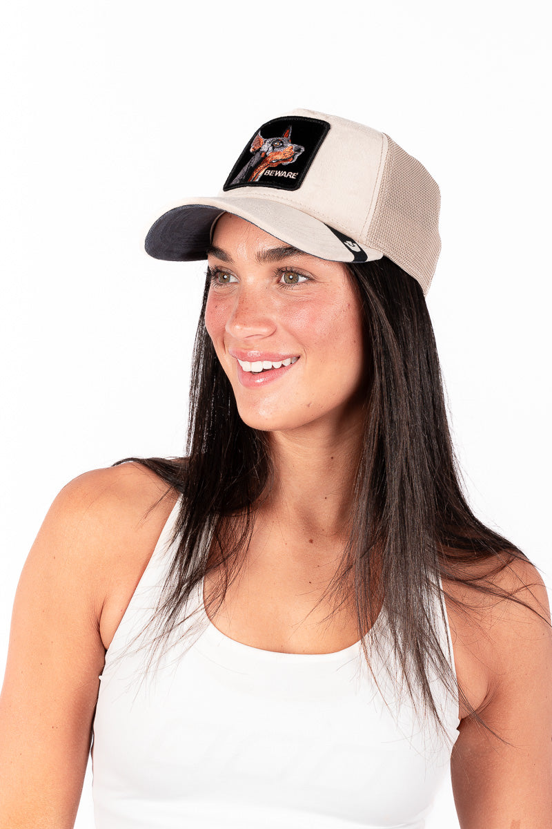 VELOUR DOBERMAN TRUCKER - BISCUIT - Womens