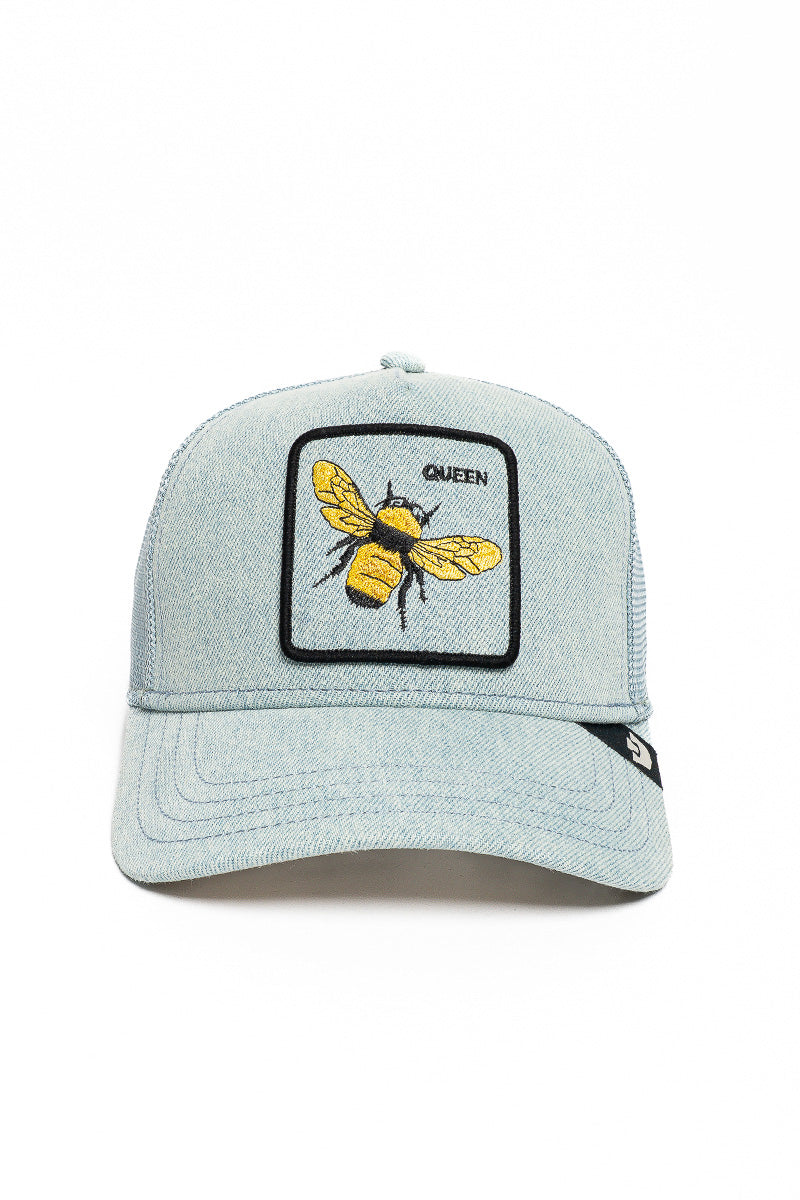 Queen Bee Denim Trucker Cap