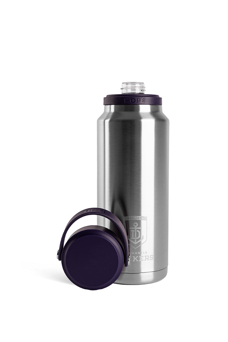 Fremantle Dockers Insulated Silver 1L Water Bottle