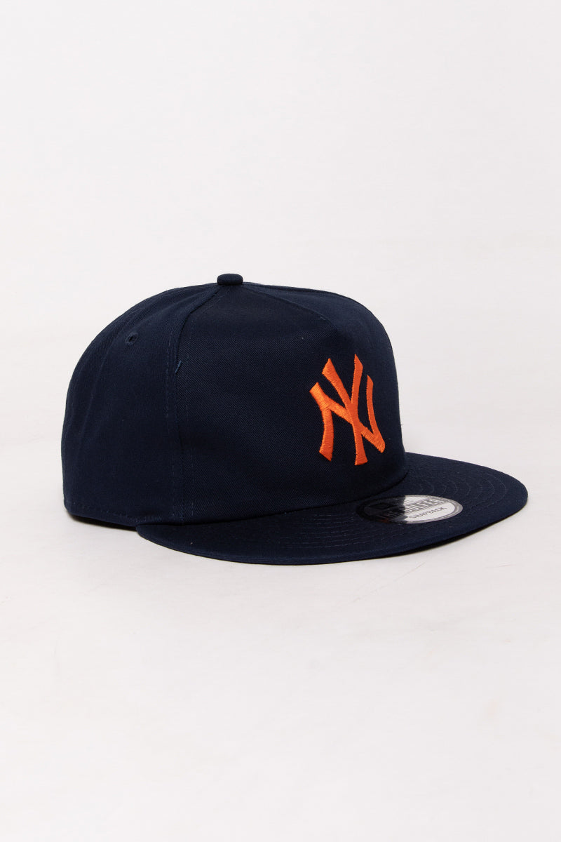 NY Yankees Navy Golfer Leather Strapback