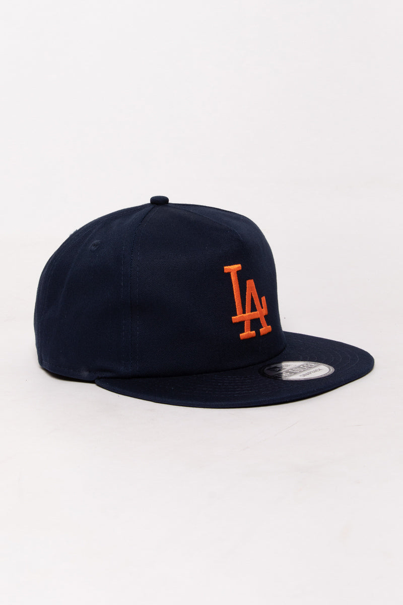 LA Dodgers Navy Golfer Leather Strapback