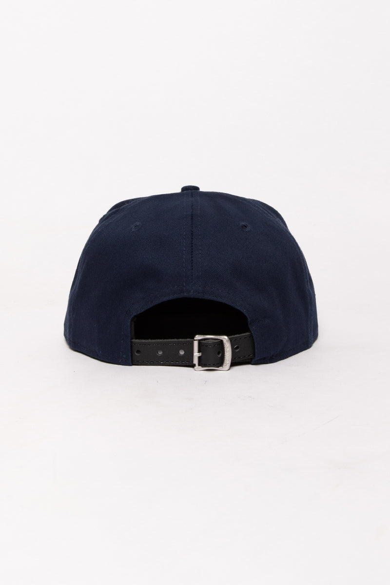 Boston Red Sox Navy Golfer Leather Strapback