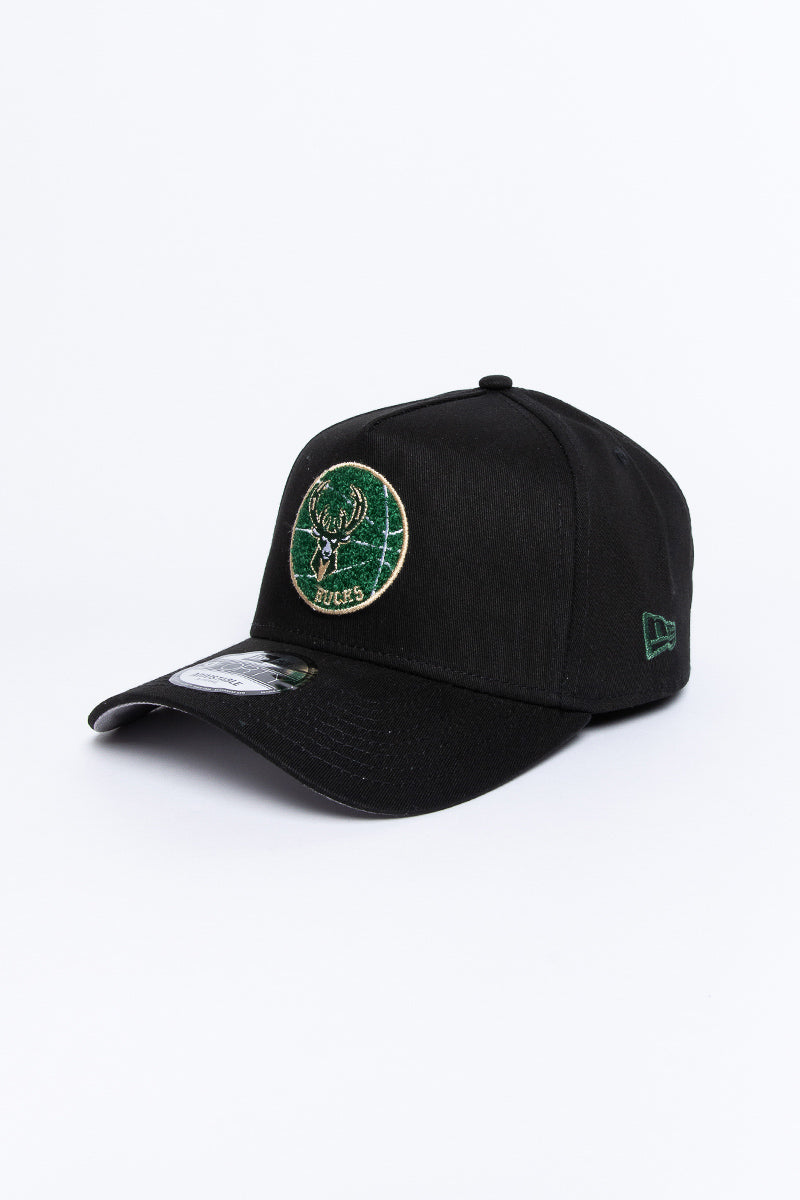 Milwaukee Bucks Chenille Patch 9Forty A-Frame Snapback