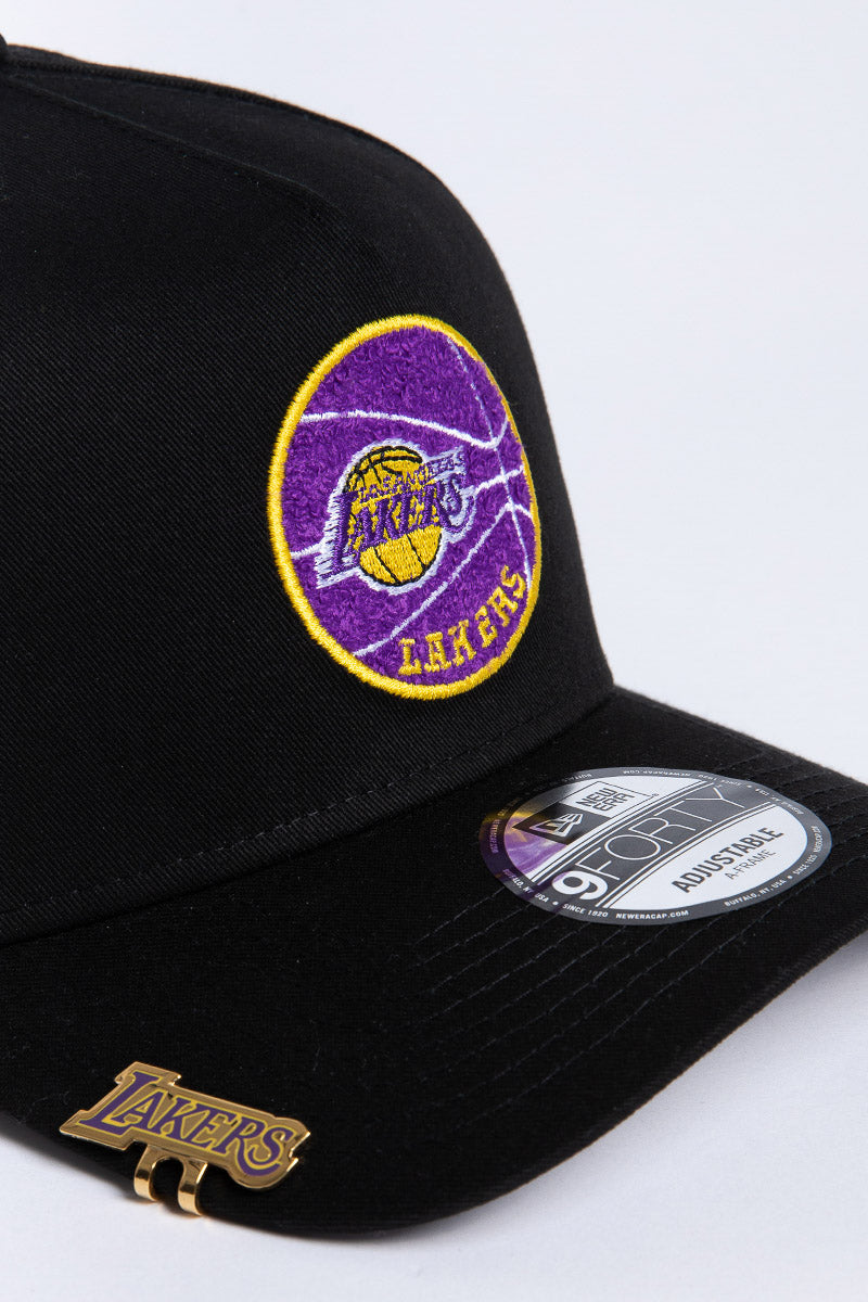 LA Lakers Chenille Patch 9Forty A-Frame Snapback