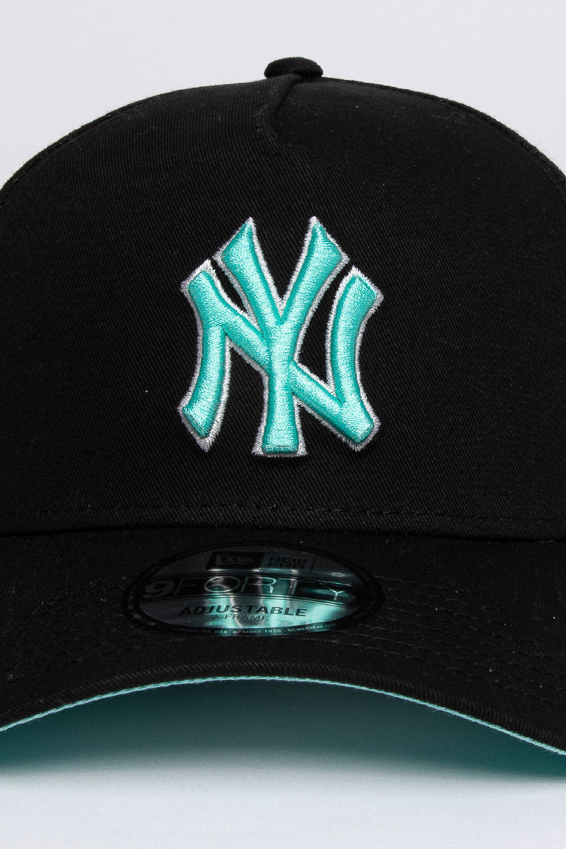 NY Yankees Aqua Void 9Forty A-Frame Snapback - Mens