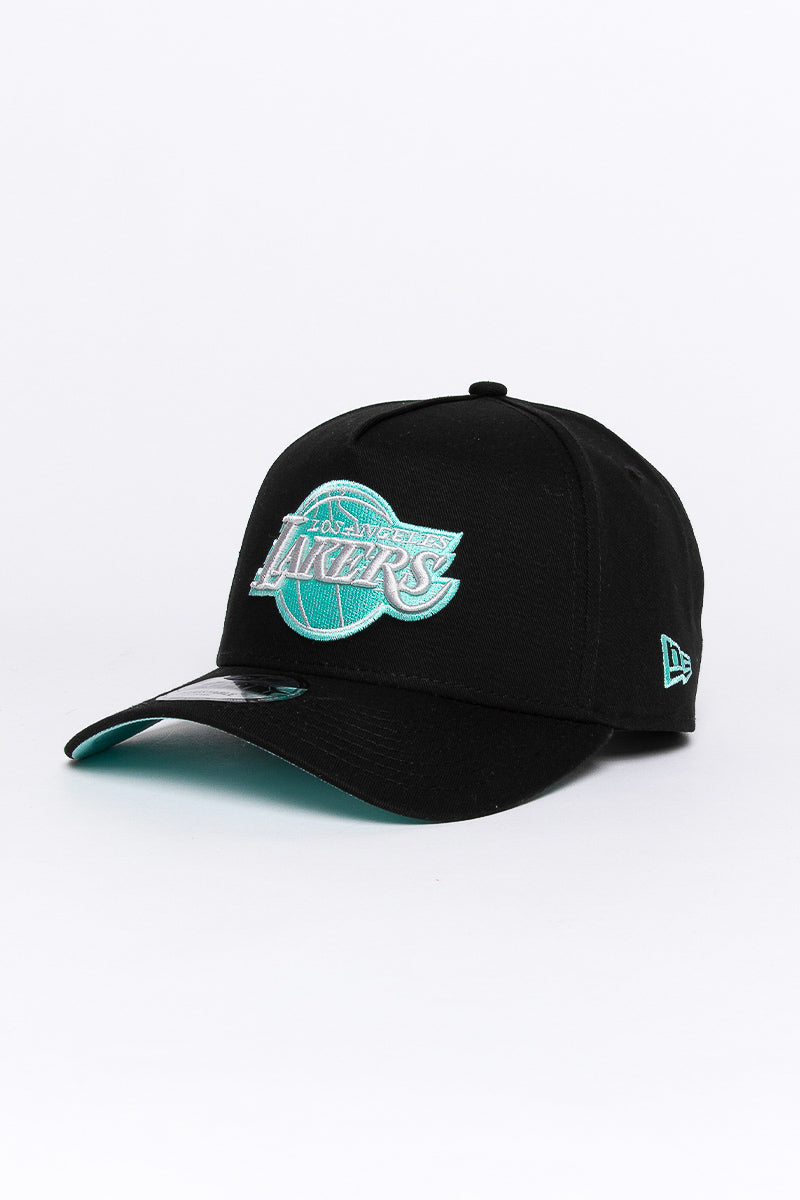 LA Lakers Aqua Void 9Forty A-Frame Snapback - Womens