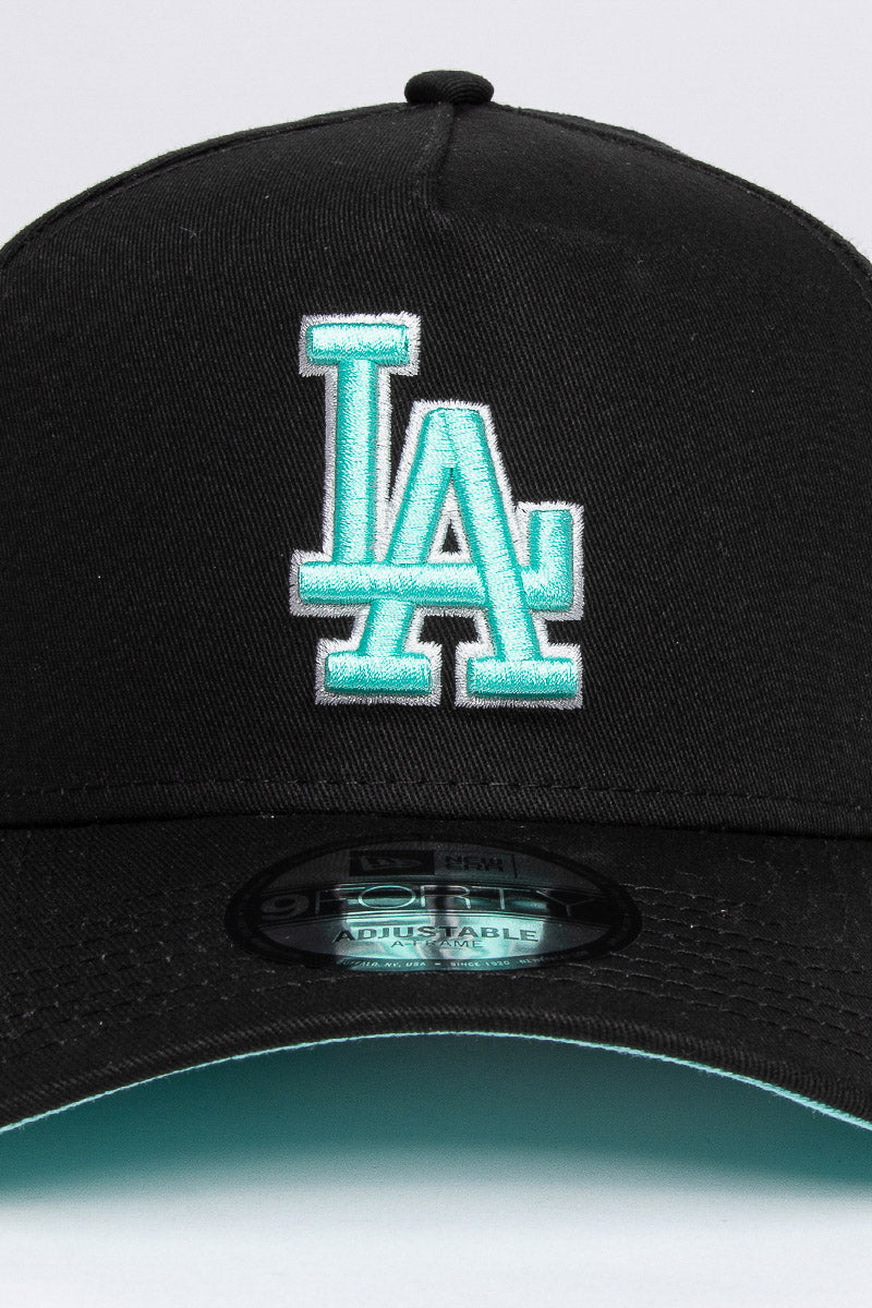 LA Dodgers Aqua Void 9Forty A-Frame Snapback - Womens