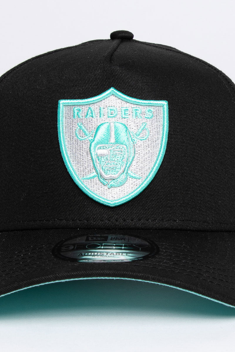 Las Vegas Raiders Aqua Void 9Forty A-Frame Snapback - Mens