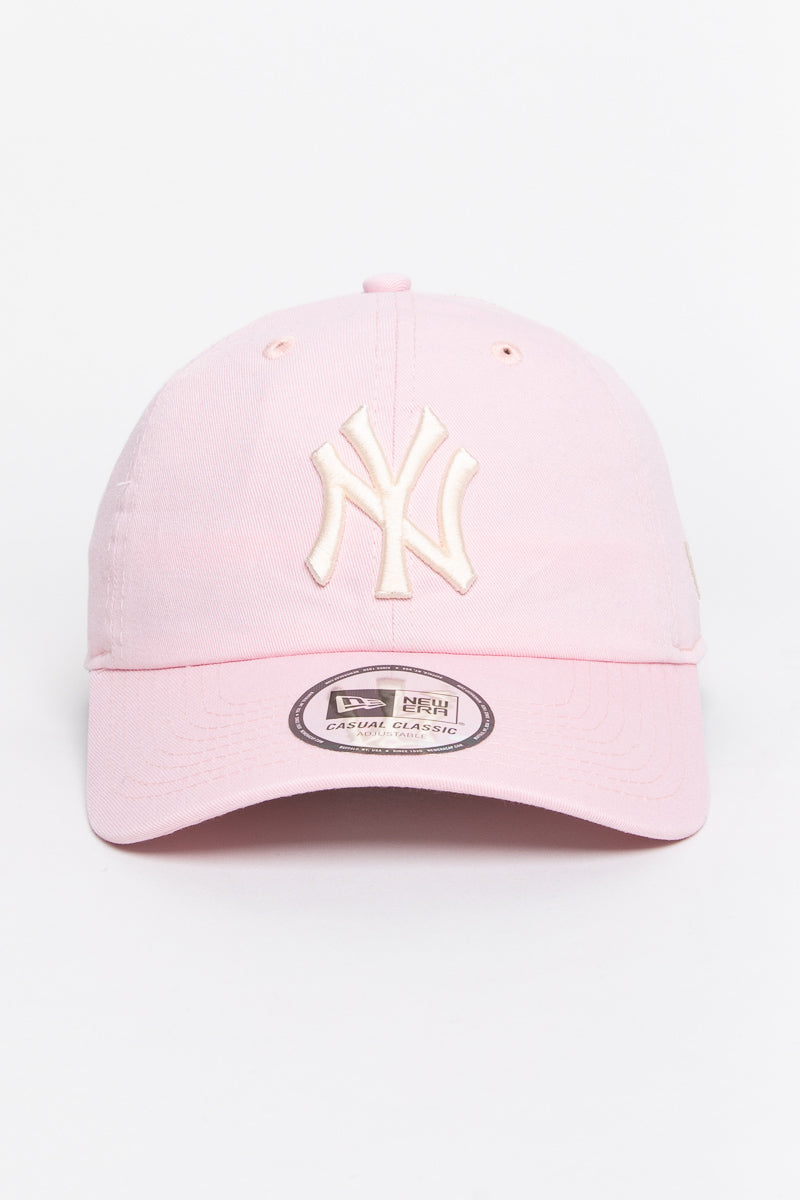 NY Yankees Pink Gothic Script Casual Classic Cap