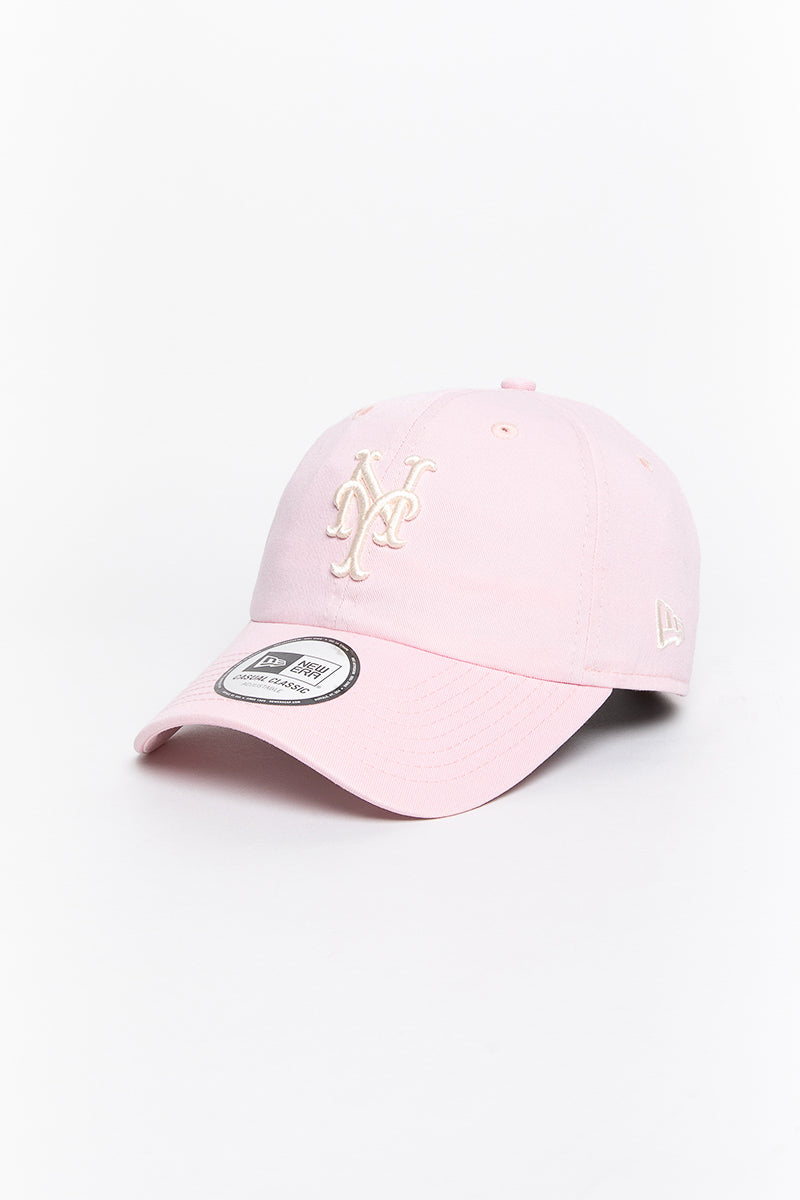 New York Mets Pink Gothic Script Casual Classic Cap