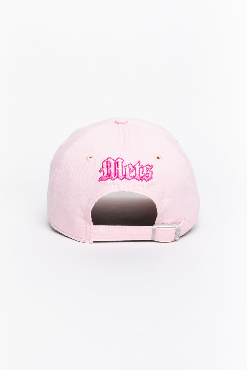New York Mets Pink Gothic Script Casual Classic Cap