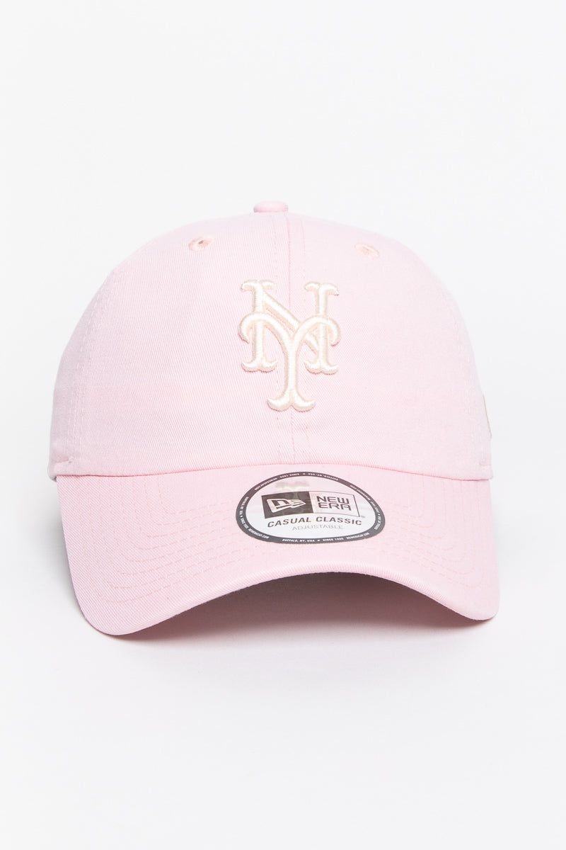 New York Mets Pink Gothic Script Casual Classic Cap