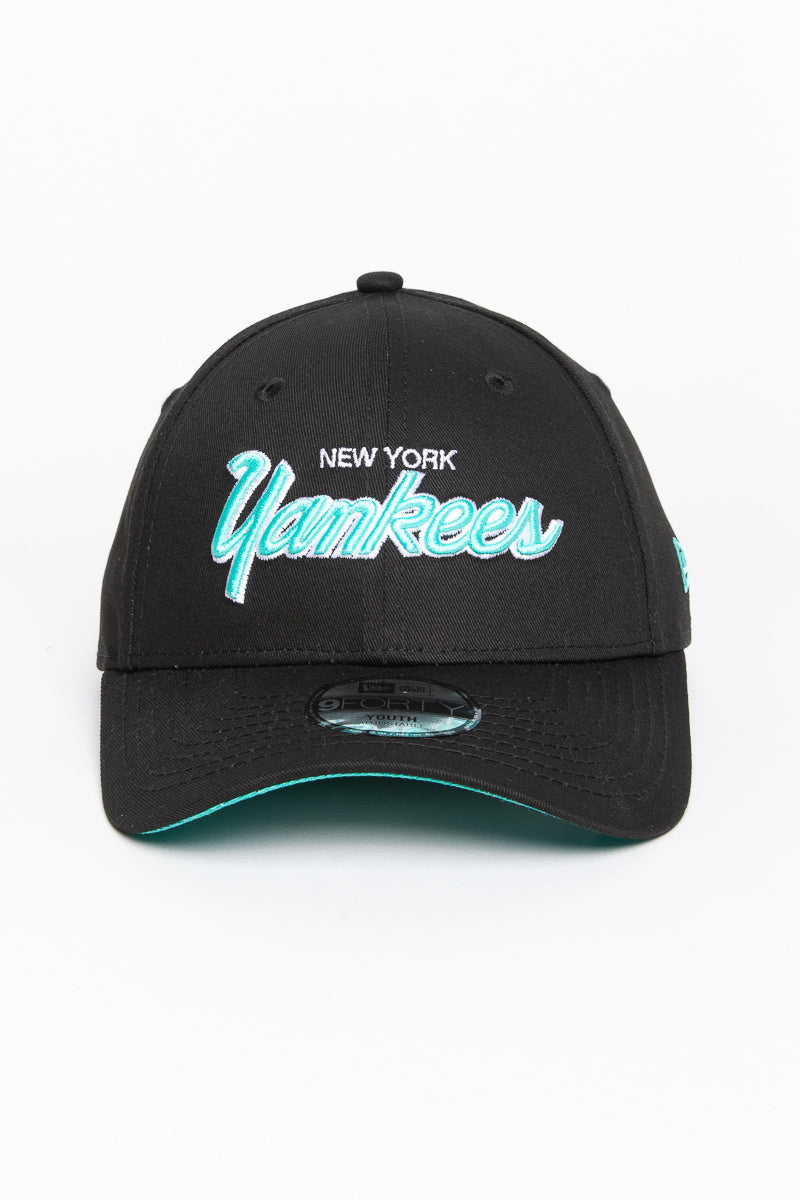 NY Yankees Turquoise Kids 9Forty A-Frame Snapback