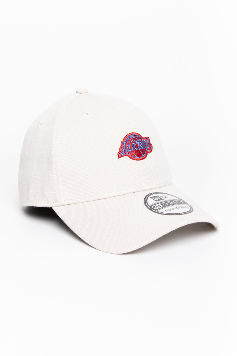 LA Lakers Stone Mini Logo 39Thirty Stretch Fit Cap