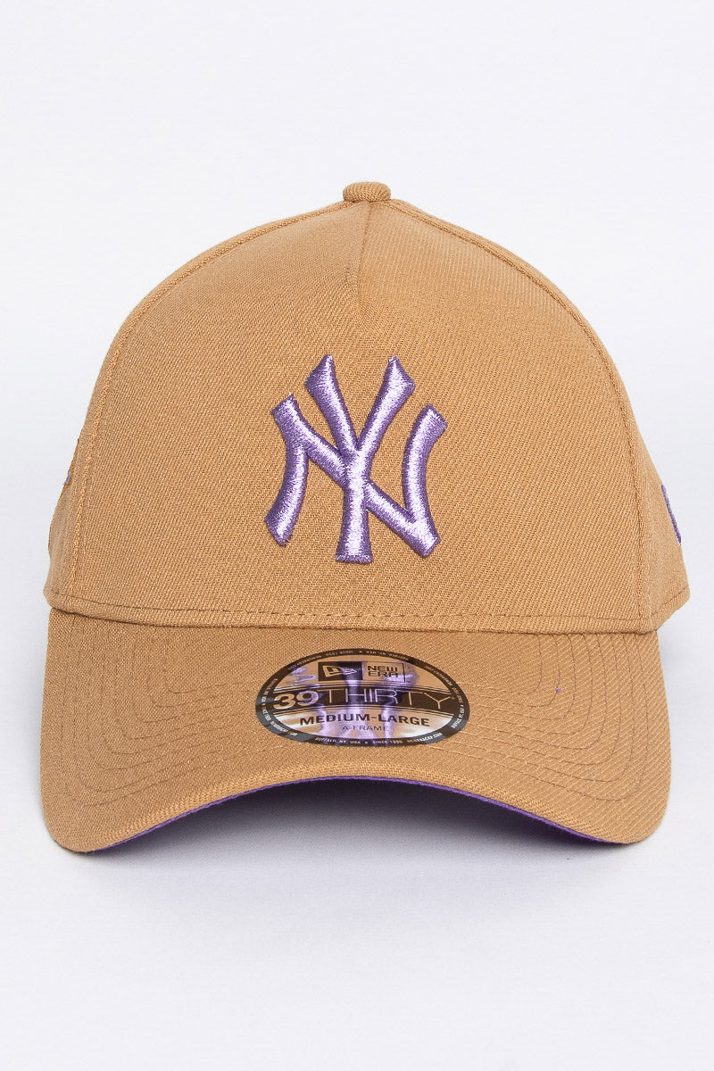 New York Yankees 39Thirty A-Frame Metallic Violet Stretch Fit