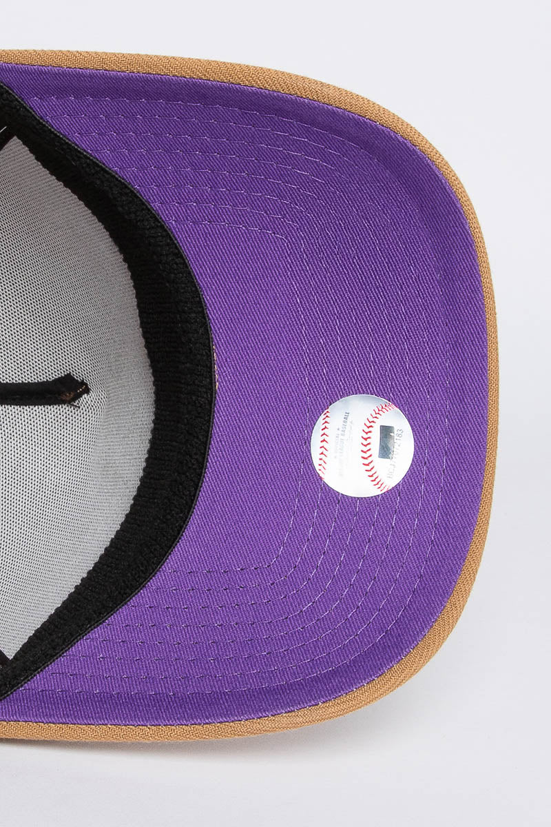 New York Yankees 39Thirty A-Frame Metallic Violet Stretch Fit