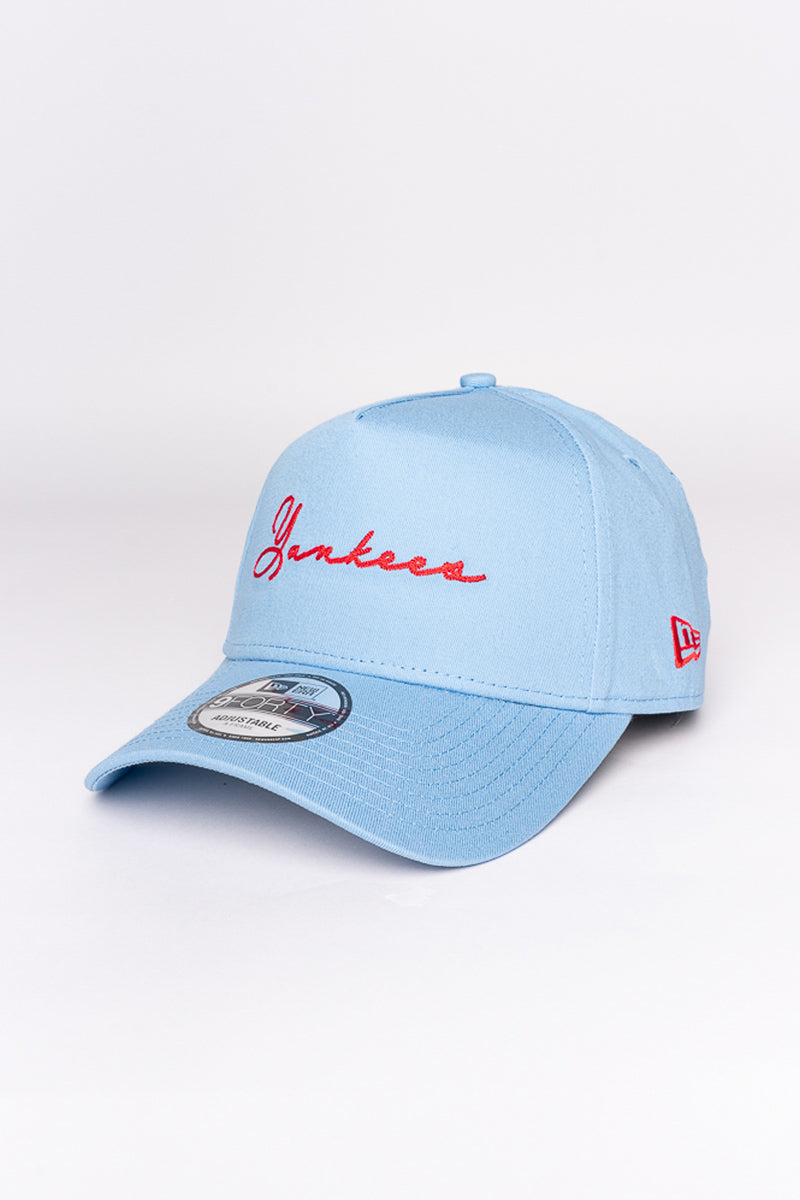 New York Yankees Red Script 9Forty A-Frame Snapback