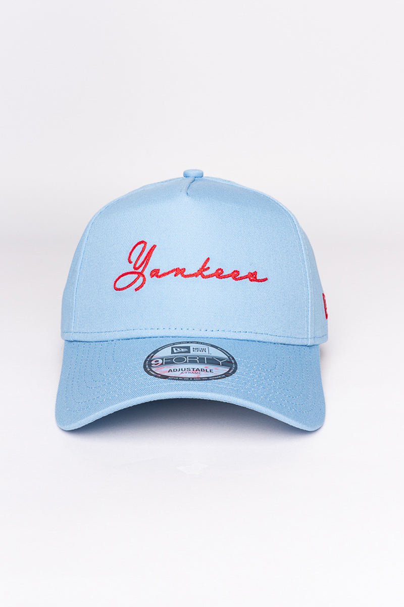 New York Yankees Red Script 9Forty A-Frame Snapback