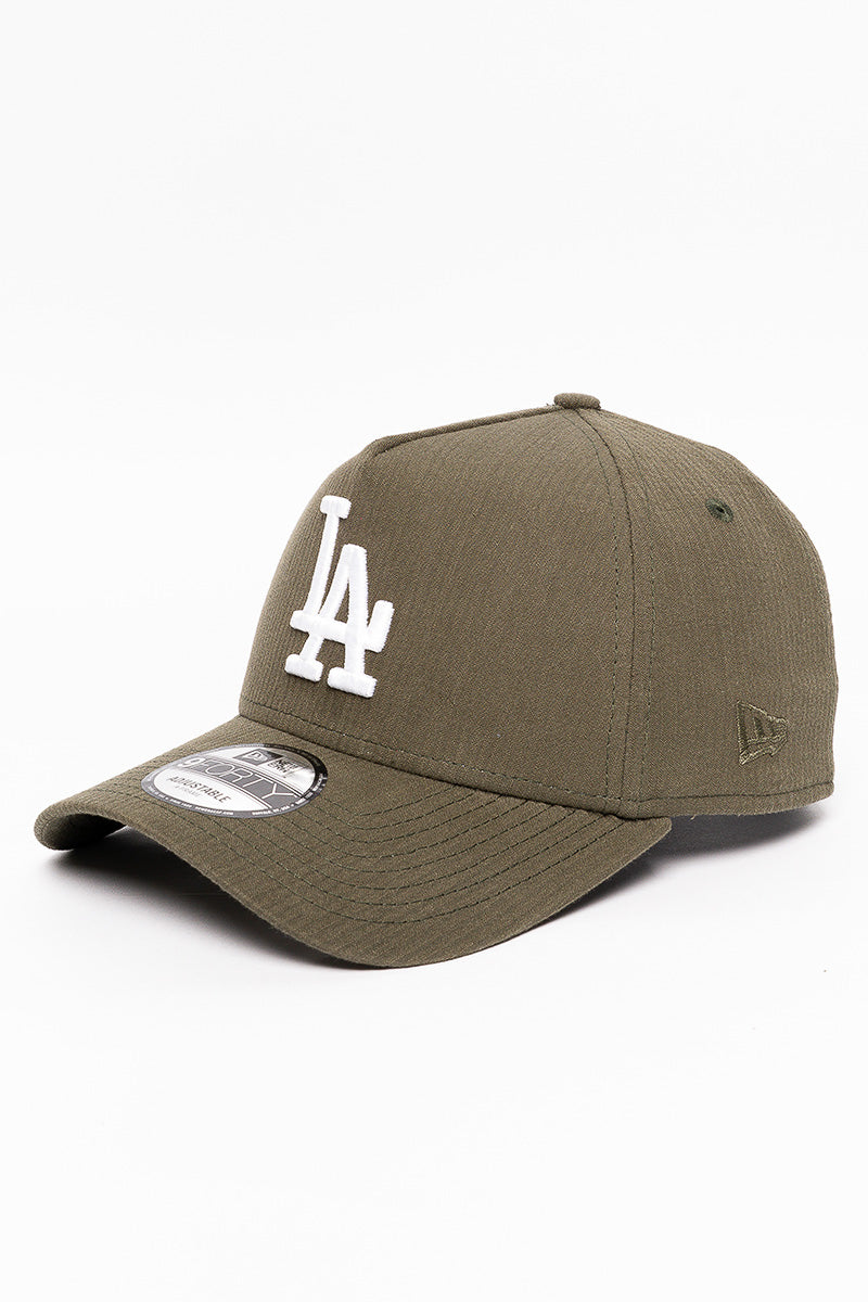 9Forty LA Dodgers Seersucker Olive Cap