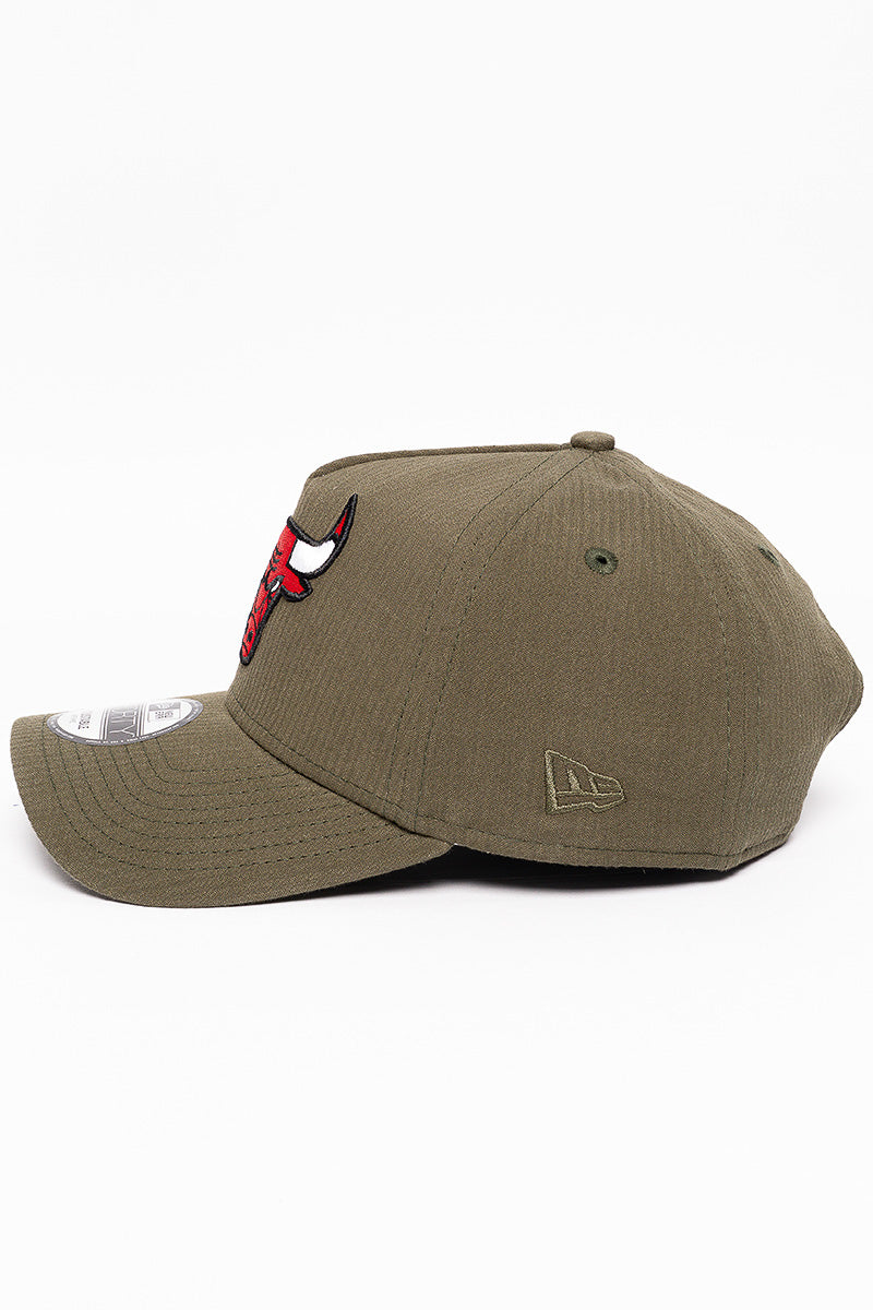 9Forty Chicago Bulls Seersucker Olive Cap