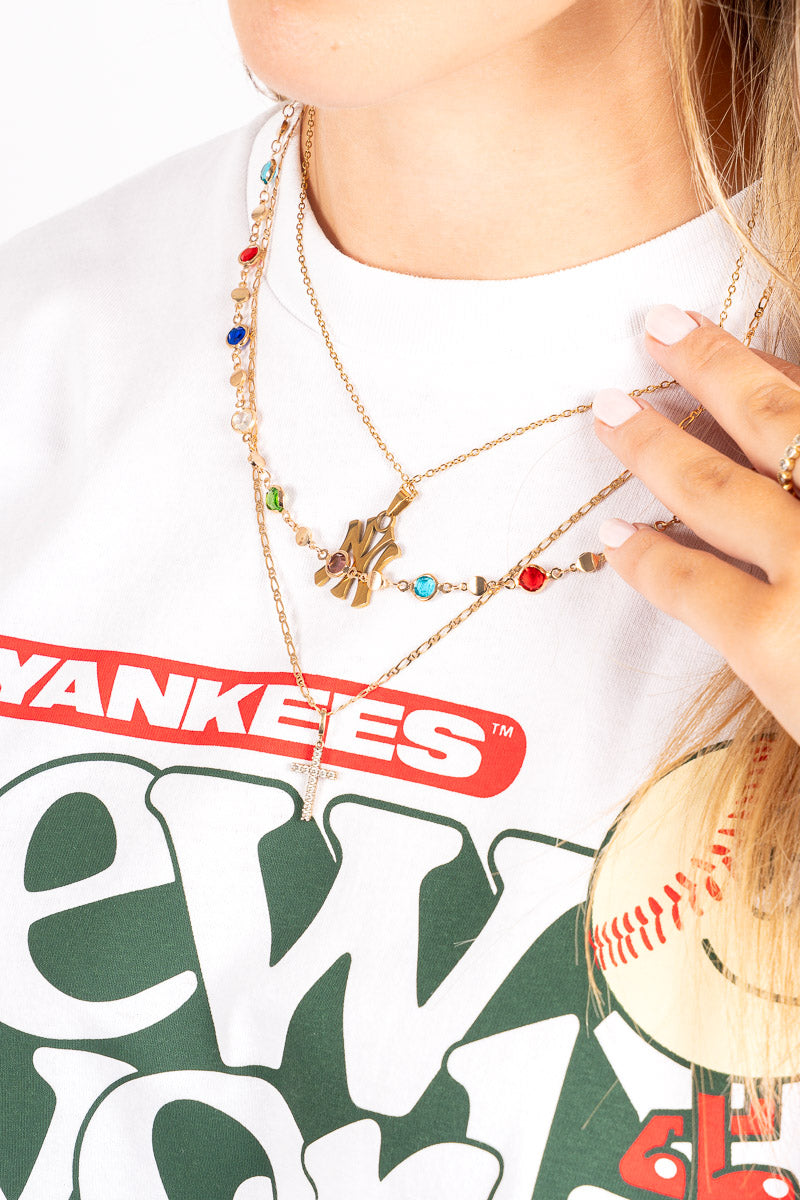 NY Yankees Souvenir Tee - Womens