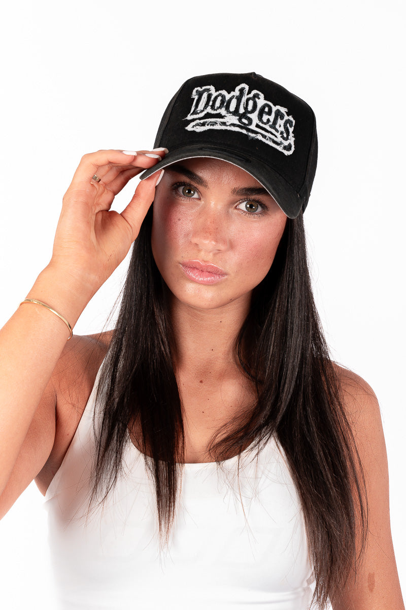 LA Dodgers 9Forty A-Frame Frayed Logo Snapback