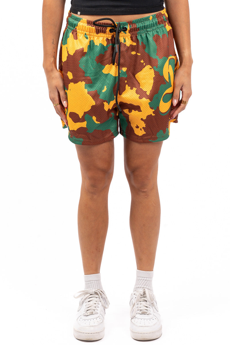 Vintage Camo Mesh Shorts - Womens