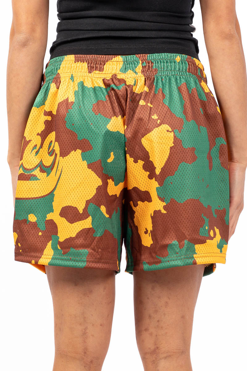 Vintage Camo Mesh Shorts - Womens