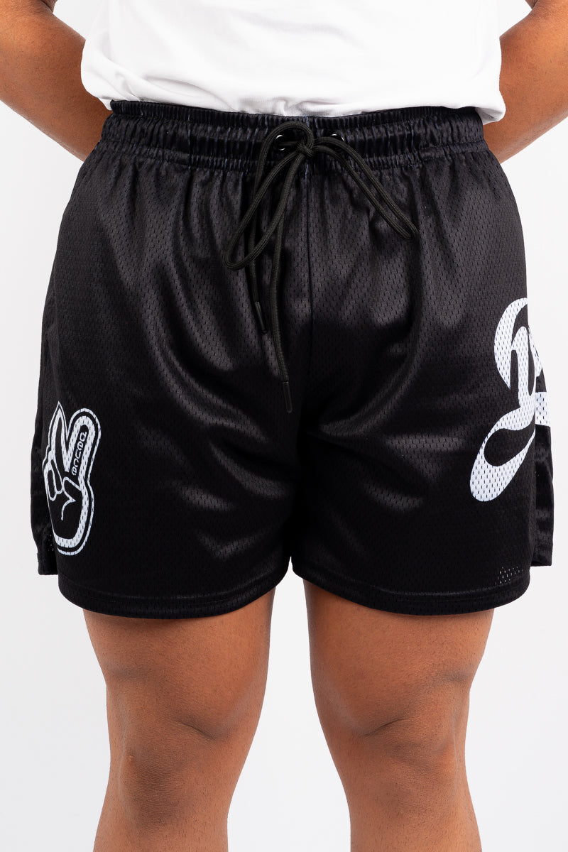 Deuce Black Cursive Shorts