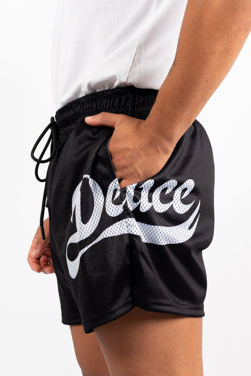 Deuce Black Cursive Shorts