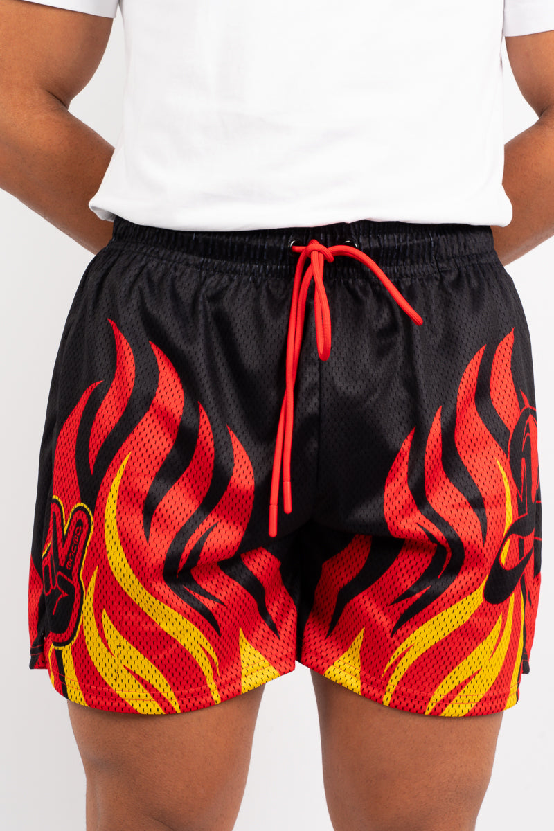 Deuce Mesh Flame Shorts