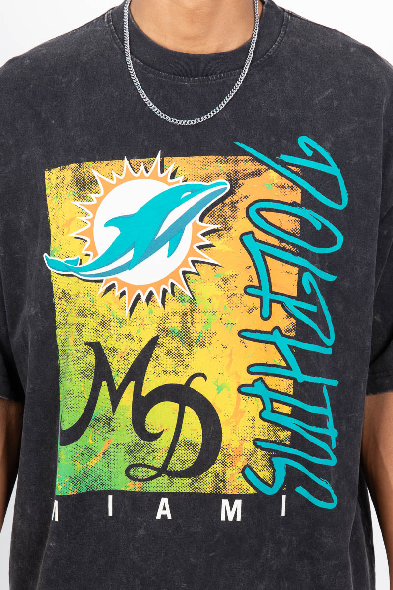 Miami Dolphins Script & Team Logo Tee