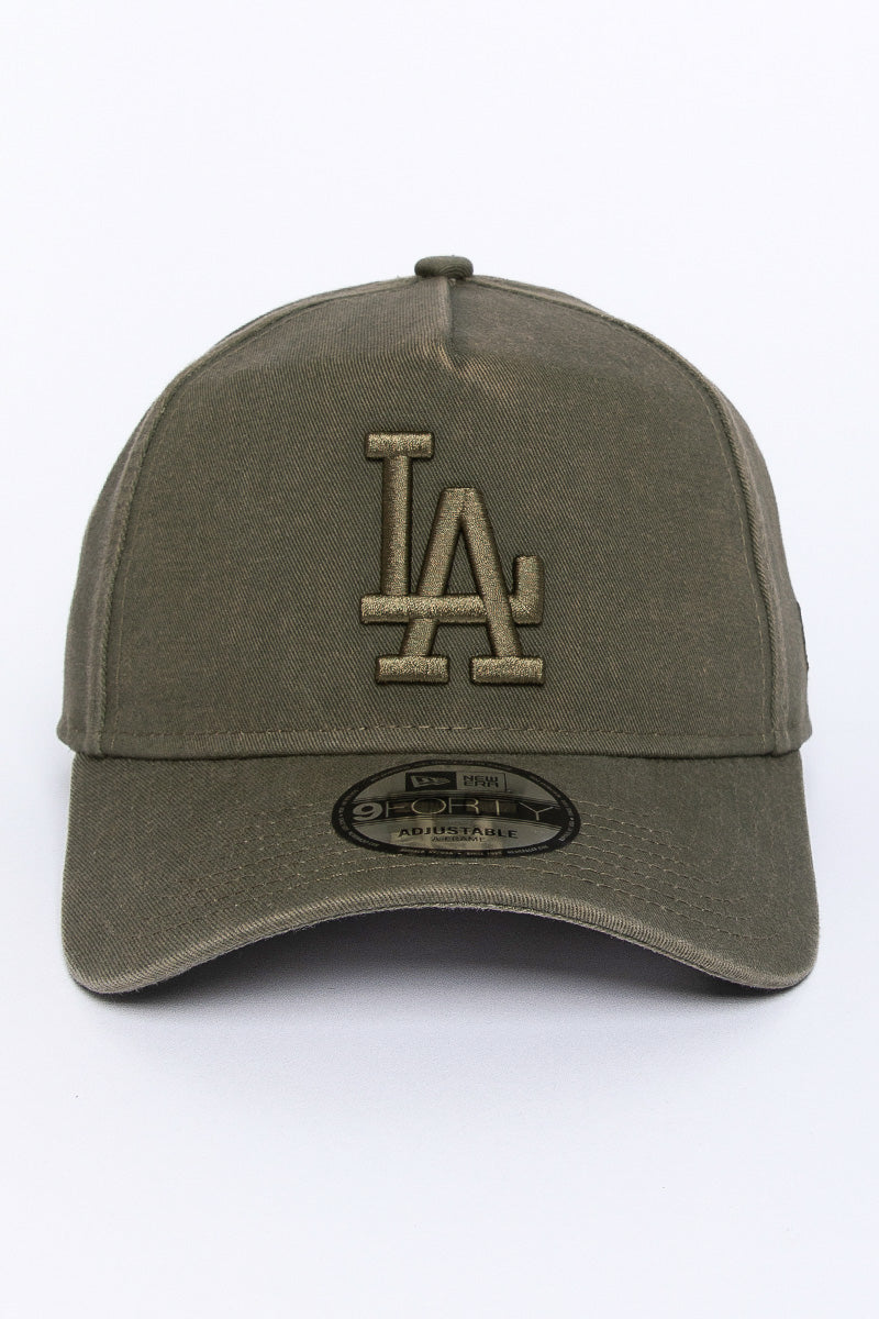 9Forty LA Dodgers Olive Wash Cap