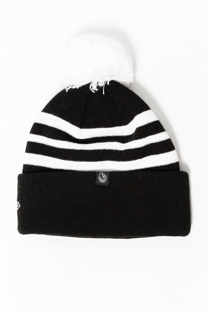 Collingwood Magpies Knitted Badge Beanie