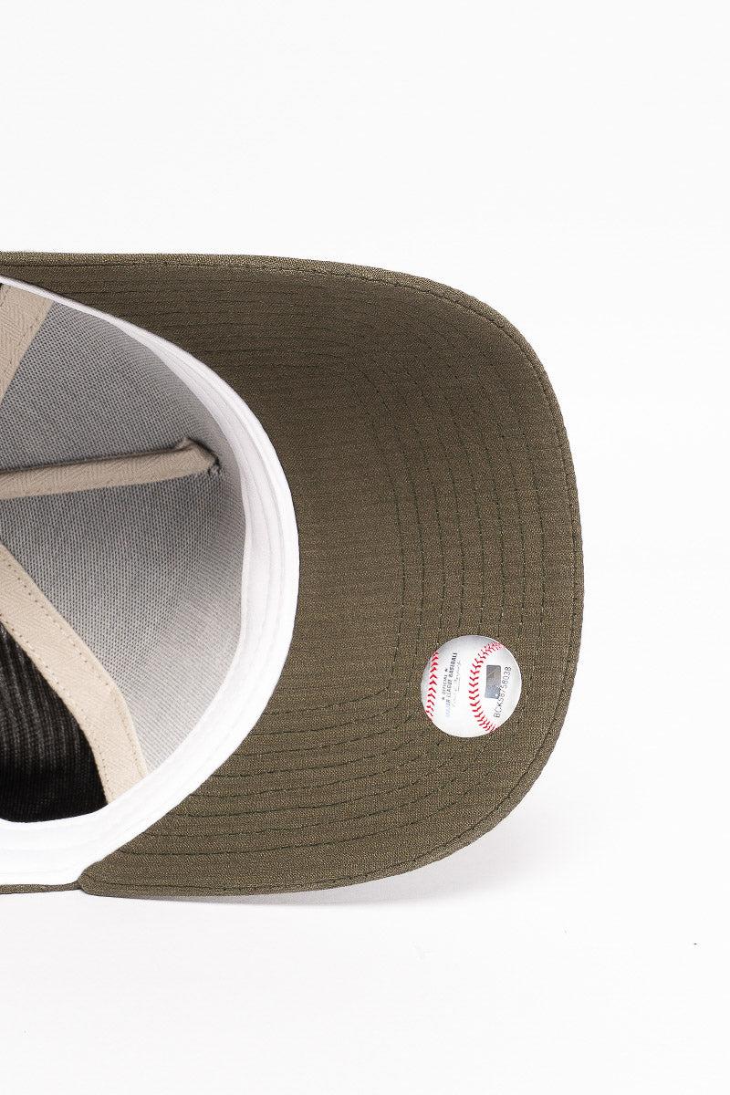 9Forty NY Yankees Seersucker Olive Cap