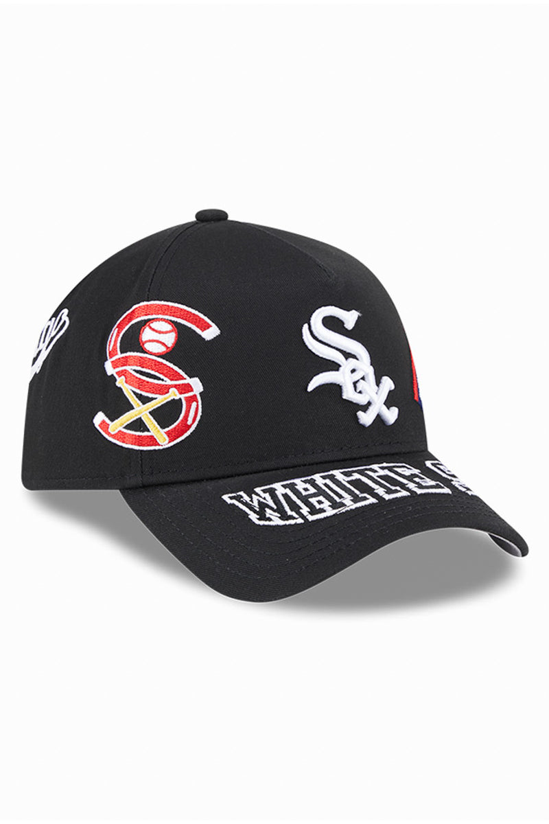 Chicago White Sox 9Forty All Over Logo A-Frame Snapback