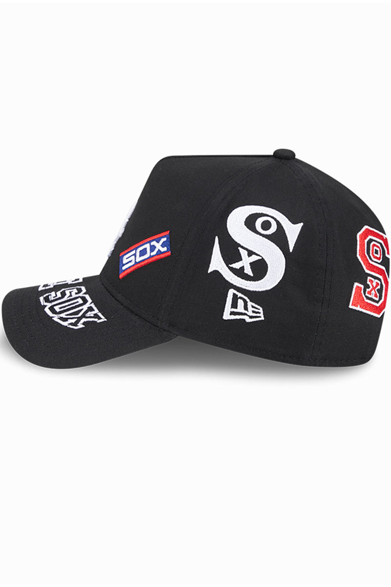 Chicago White Sox 9Forty All Over Logo A-Frame Snapback