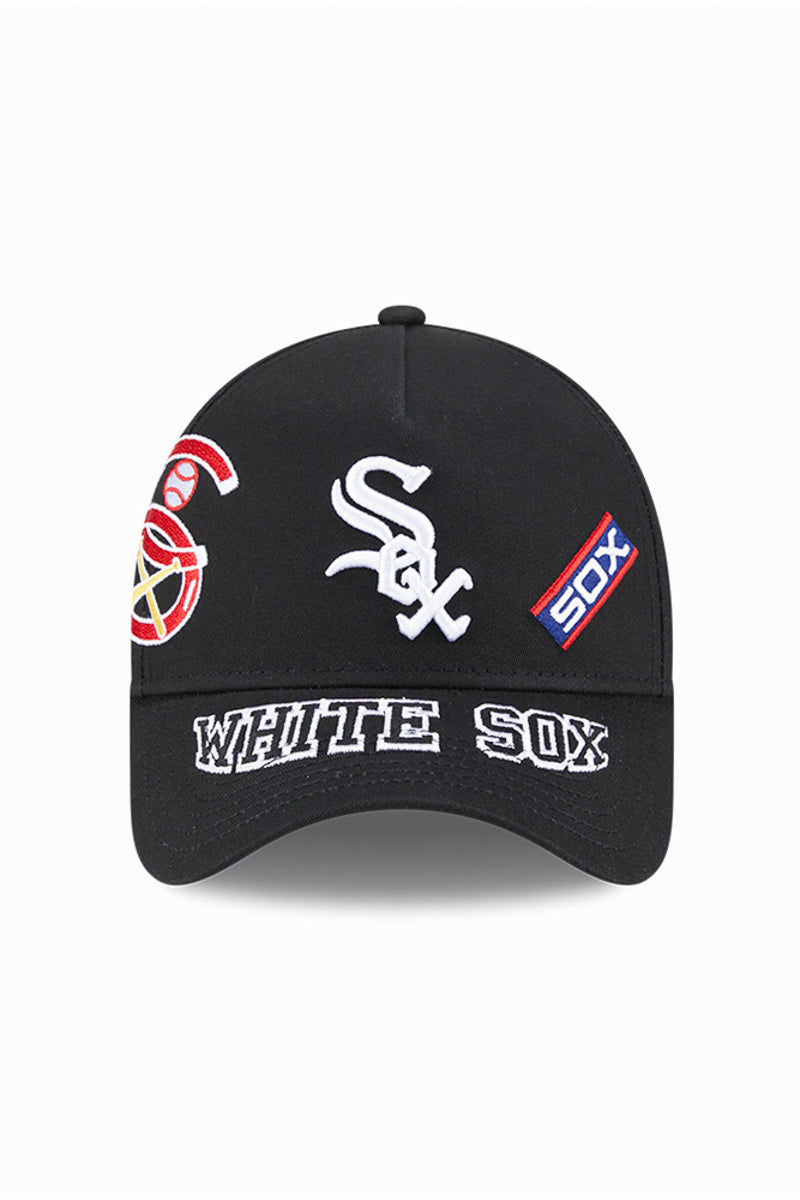 Chicago White Sox 9Forty All Over Logo A-Frame Snapback