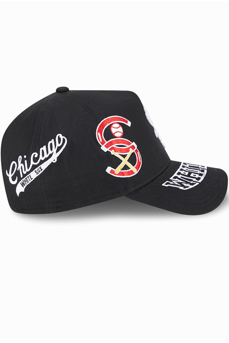 Chicago White Sox 9Forty All Over Logo A-Frame Snapback