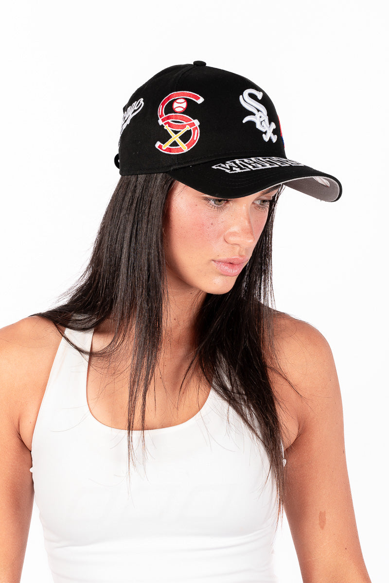 Chicago White Sox 9Forty All Over Logo A-Frame Snapback