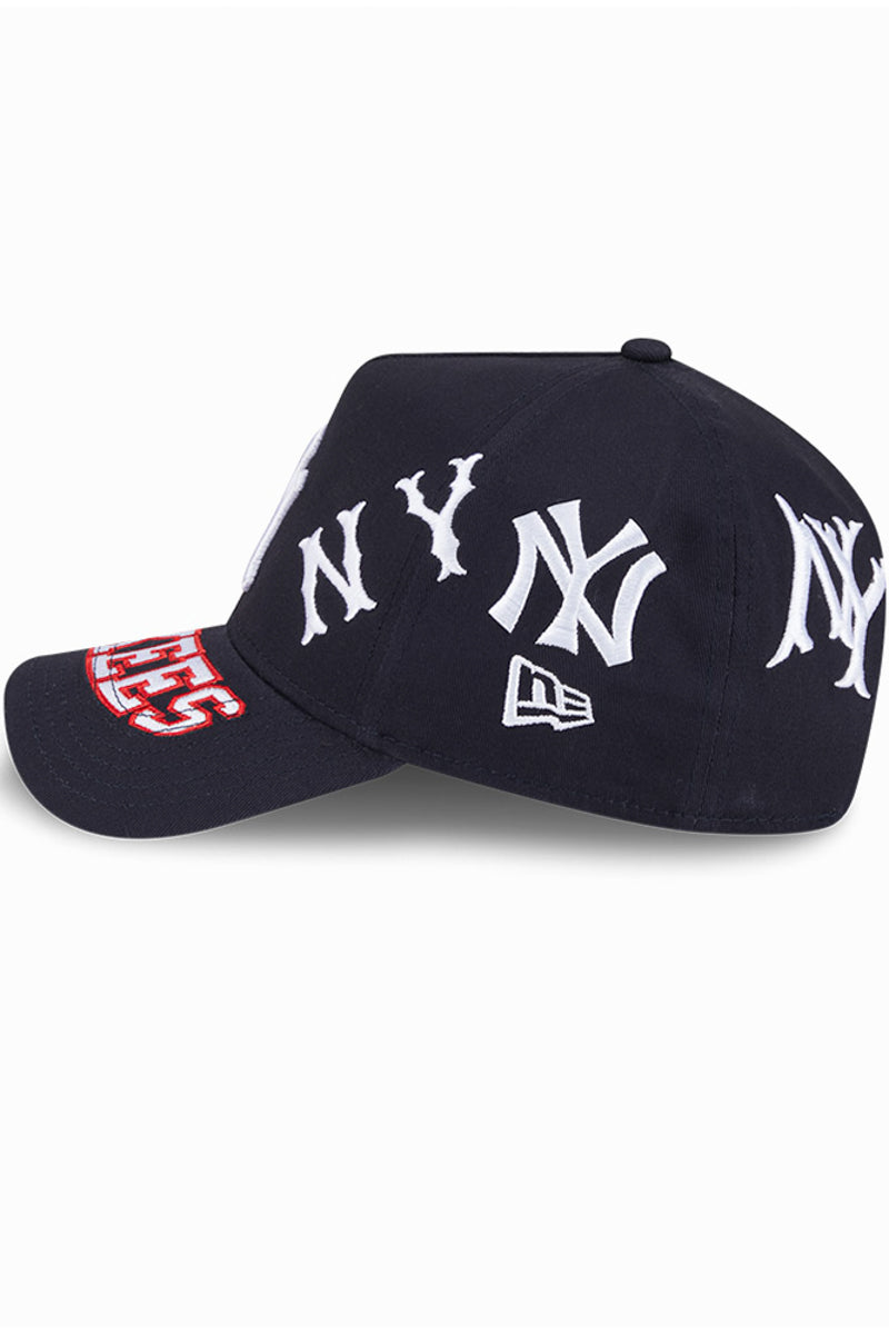 New York Yankees 9Forty All Over Logo A-Frame Snapback