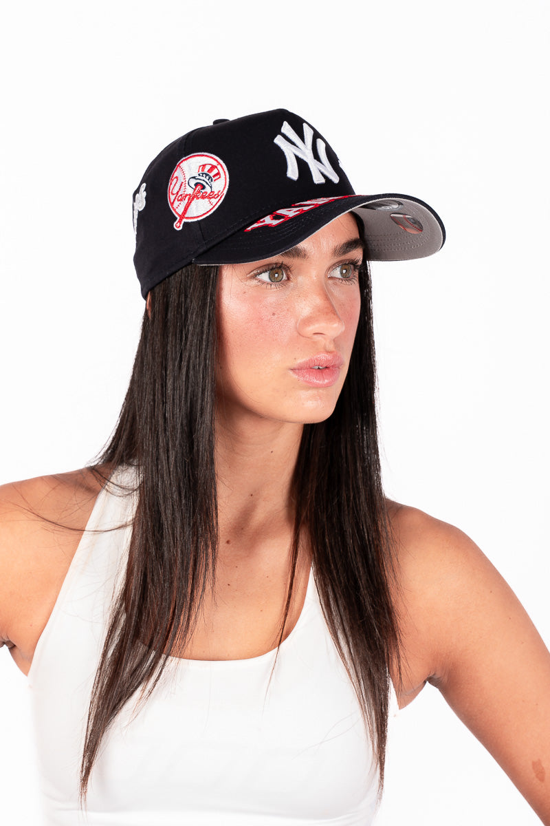 New York Yankees 9Forty All Over Logo A-Frame Snapback