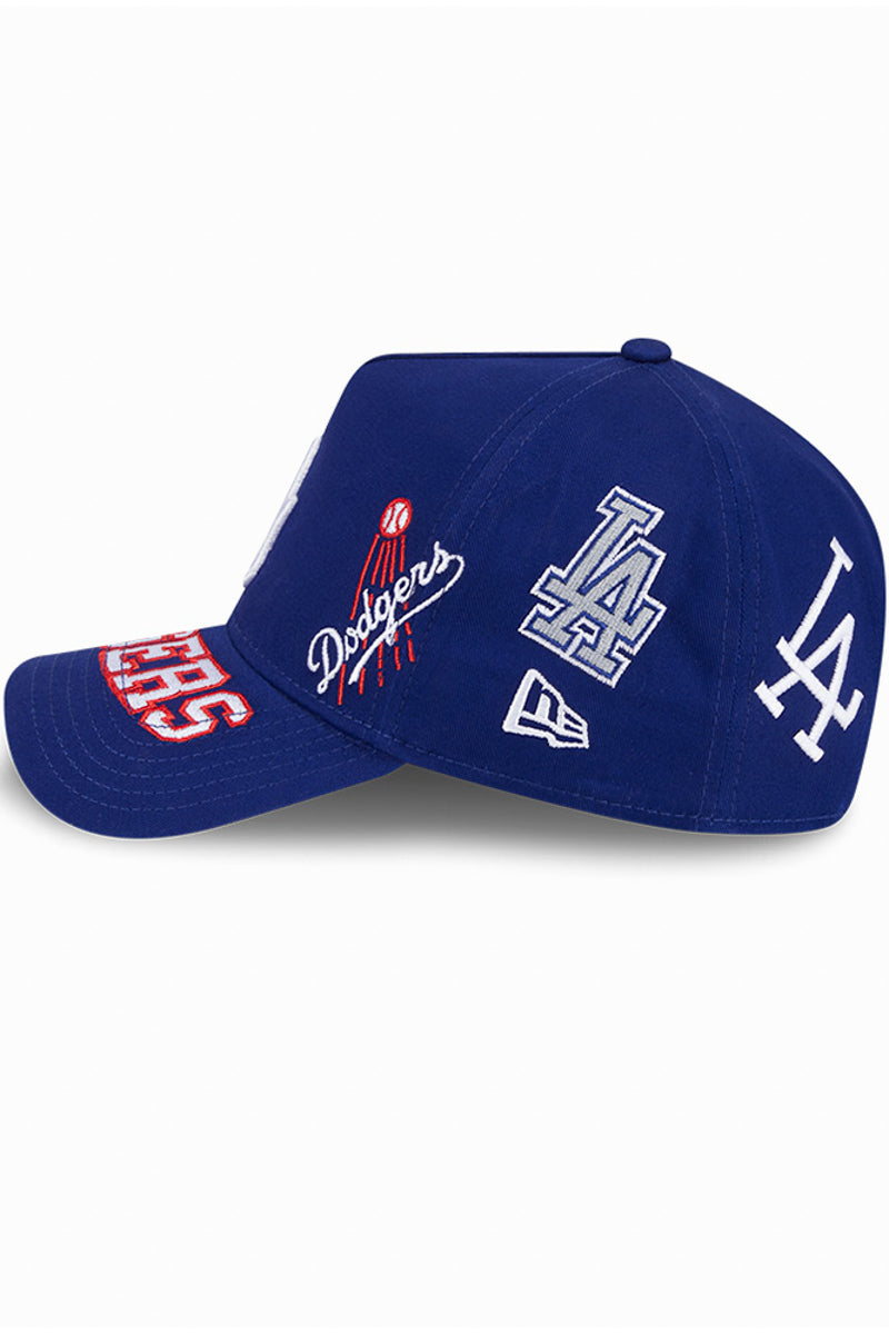 LA Dodgers 9Forty All Over Logo A-Frame Snapback