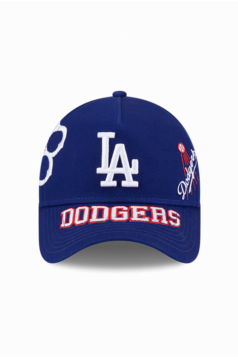 LA Dodgers 9Forty All Over Logo A-Frame Snapback