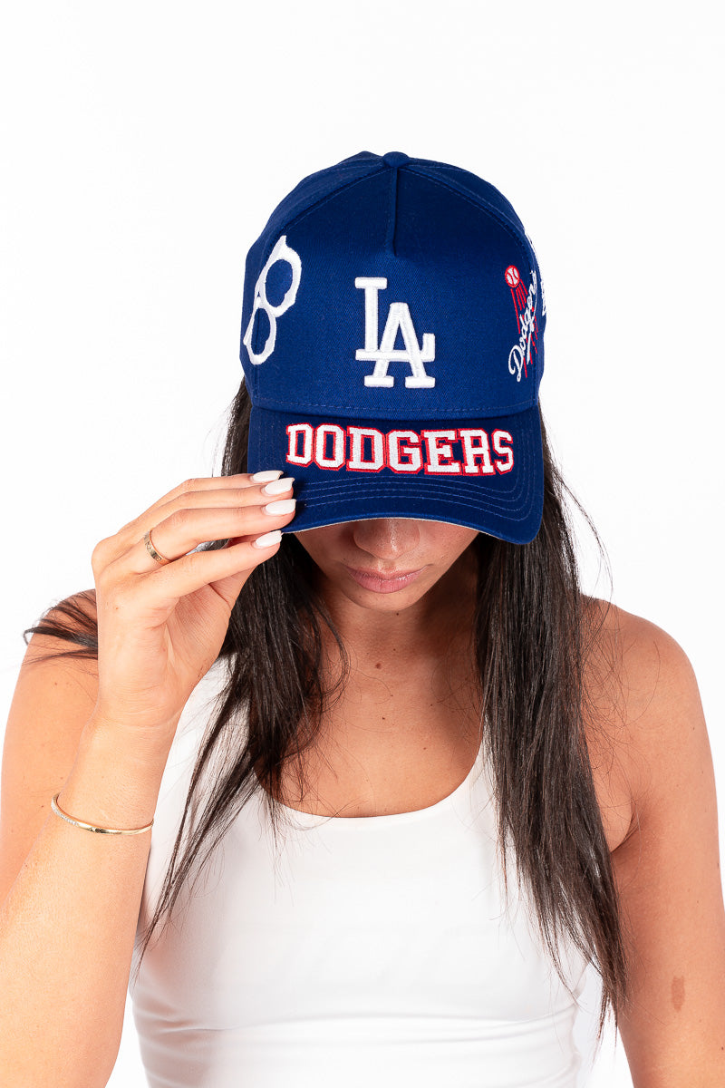 LA Dodgers 9Forty All Over Logo A-Frame Snapback