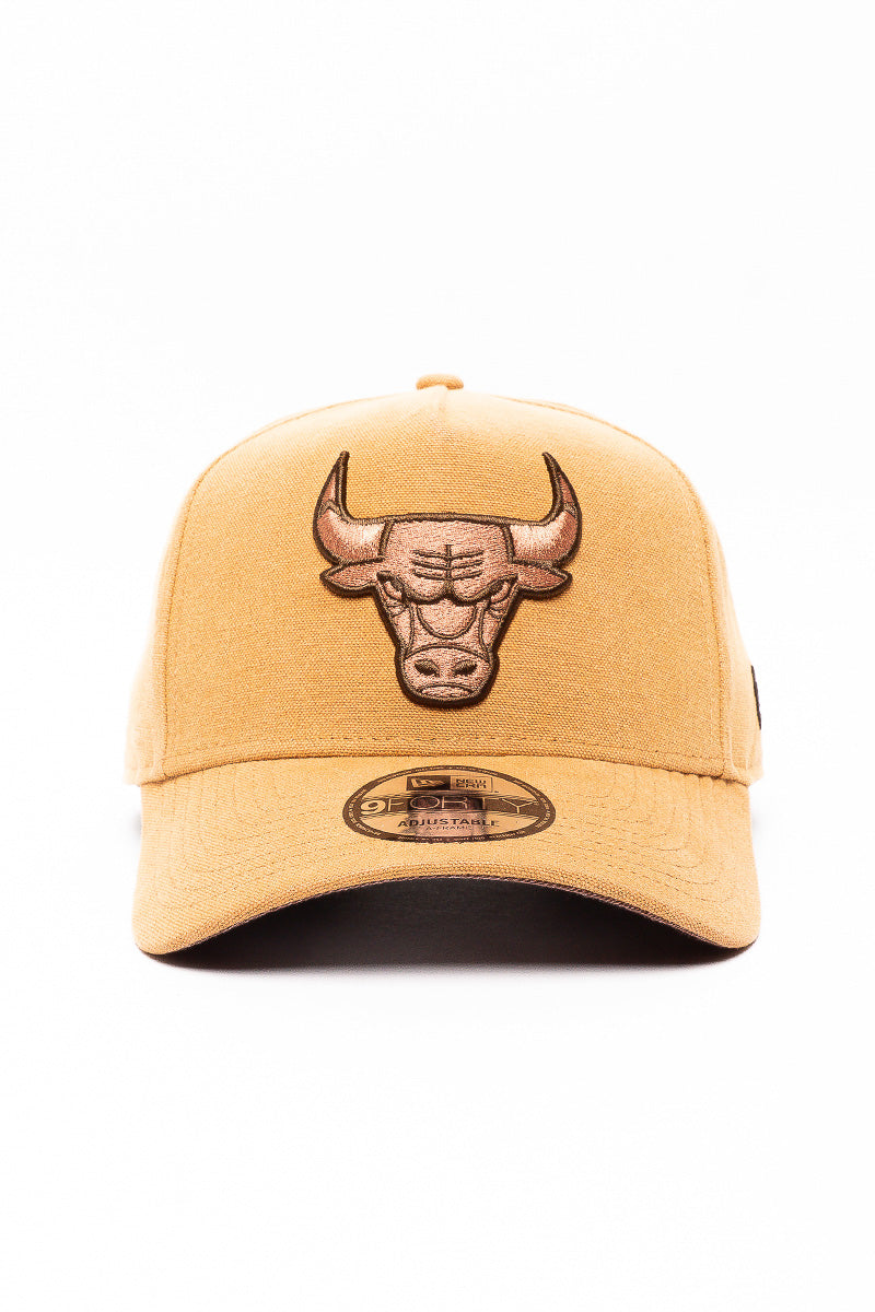 9Forty Chicago Bulls Washed Bronze Canvas Cap - Mens