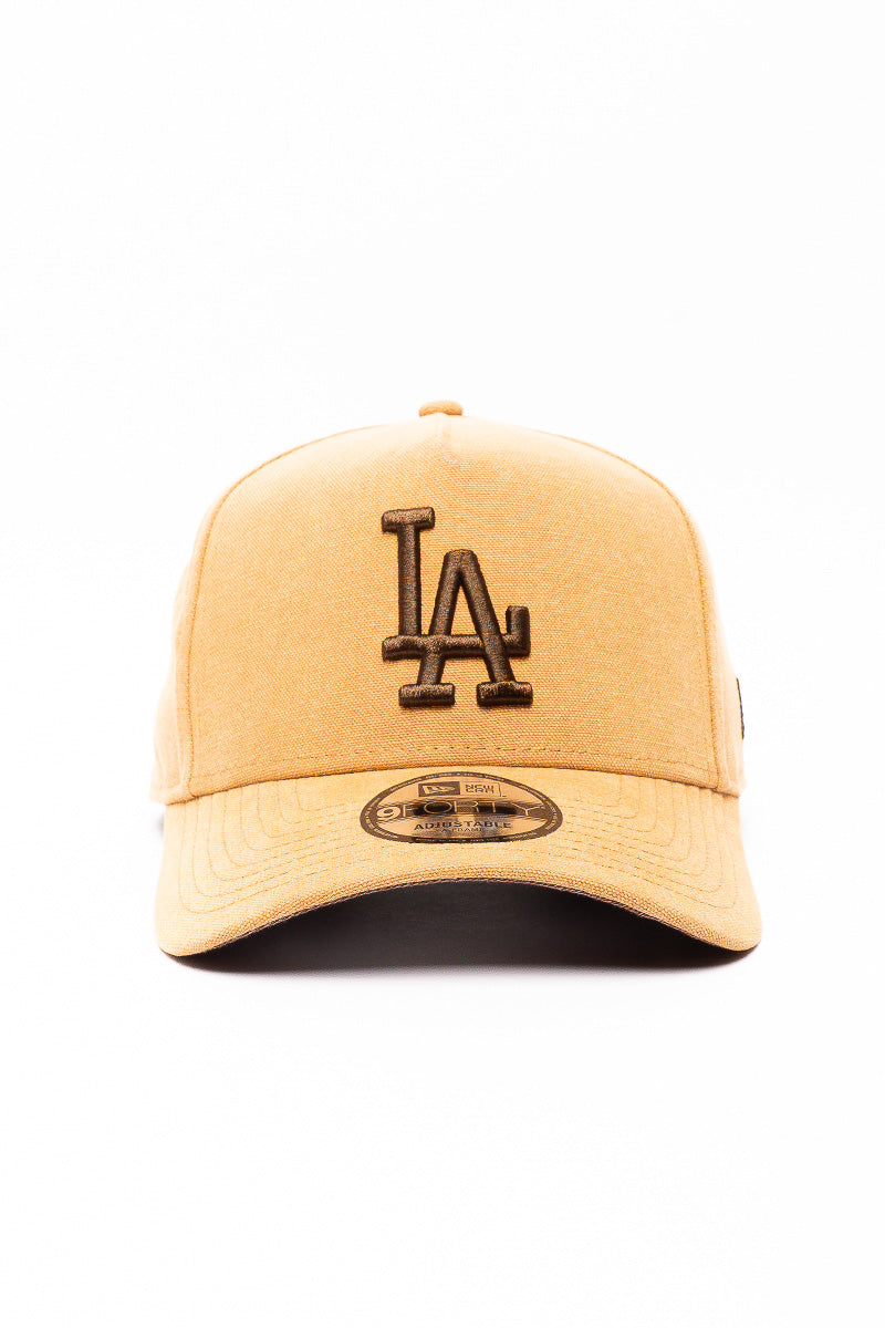 9Forty LA Dodgers Washed Bronze Canvas Cap - Womens