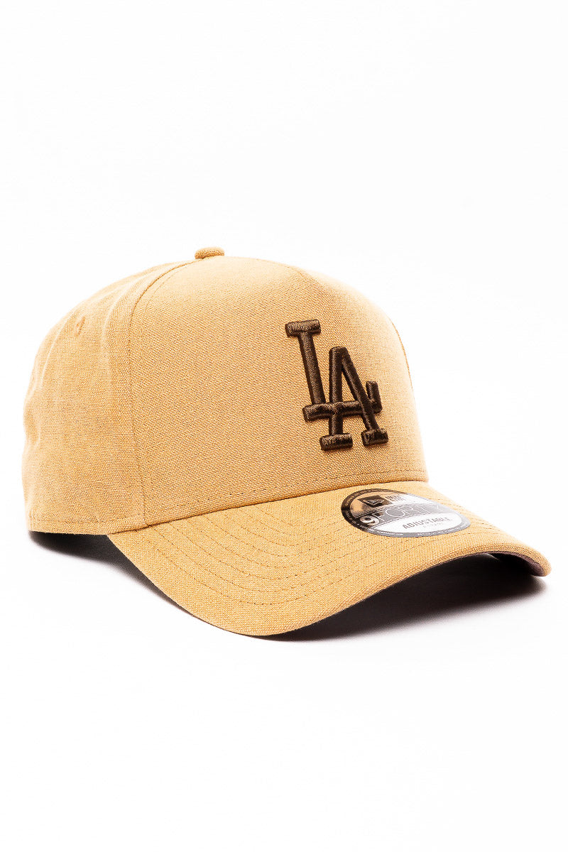 9Forty LA Dodgers Washed Bronze Canvas Cap - Mens